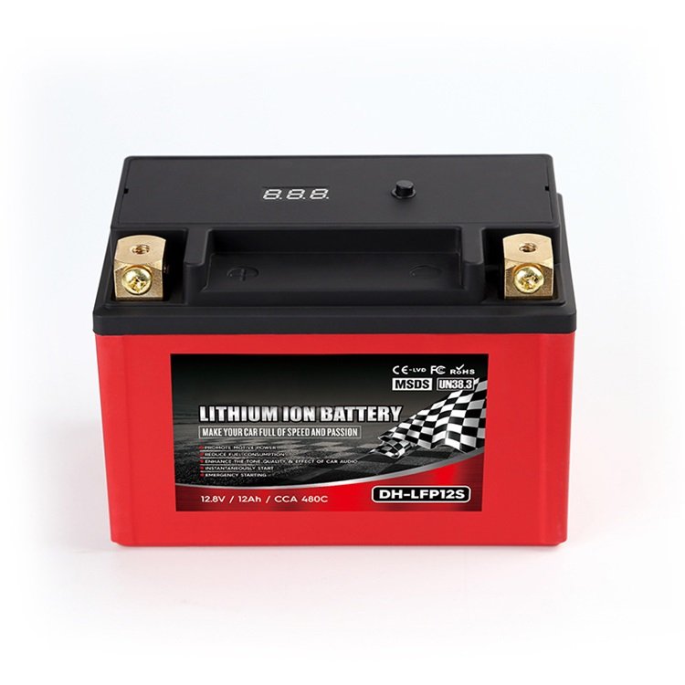 LFP12S 12Ah 12V 480CCA LiFePO4 Motorcycle Battery For Lead-acid battery replacement